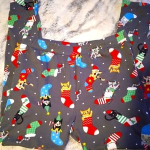 Women's size large/XL kitty skinny pajama pants